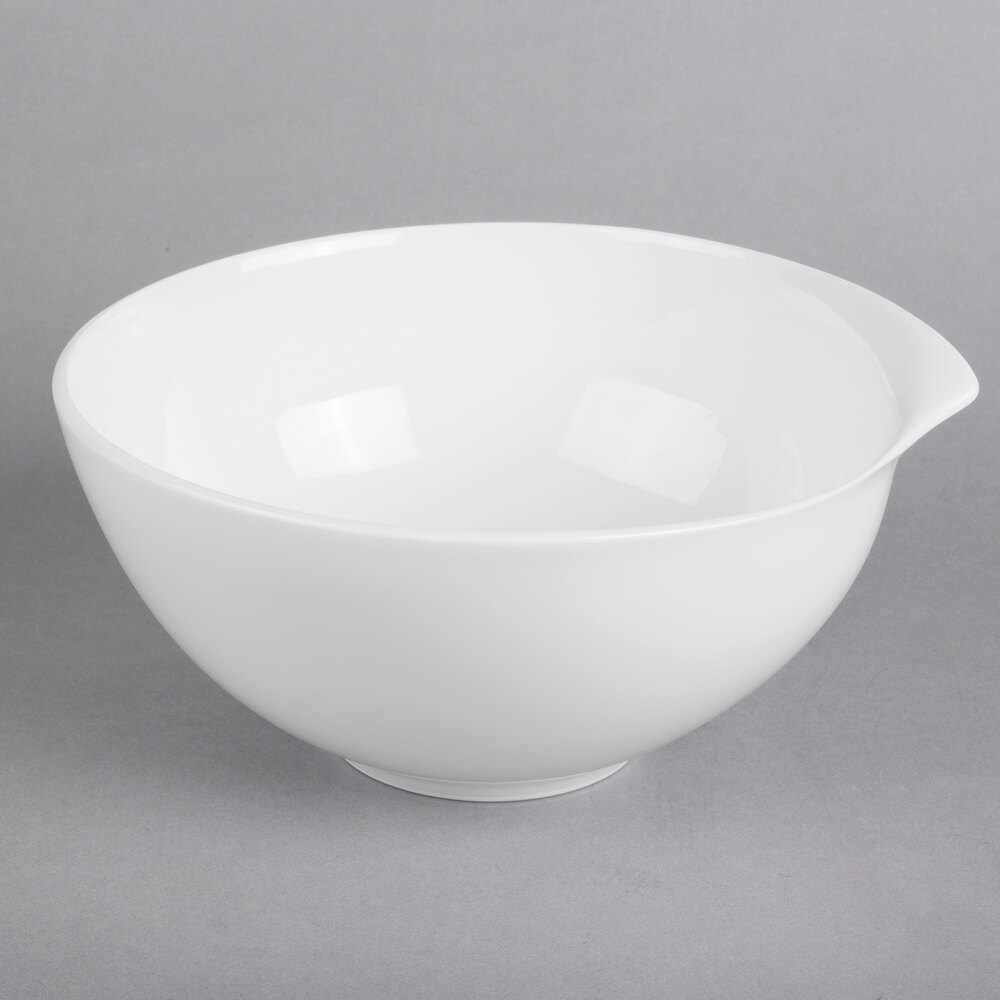 Villeroy & Boch 10-3420-3180 Flow 57.5 oz. White Premium Porcelain Salad Bowl - 6/Case