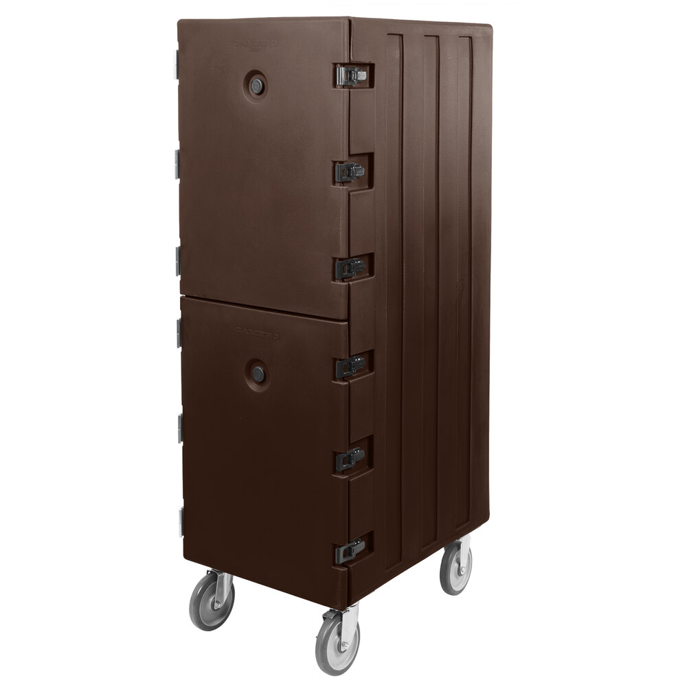 Cambro 1826DTC131 Camcart® Dark Brown Double Compartment Tray and Sheet Pan Carrier