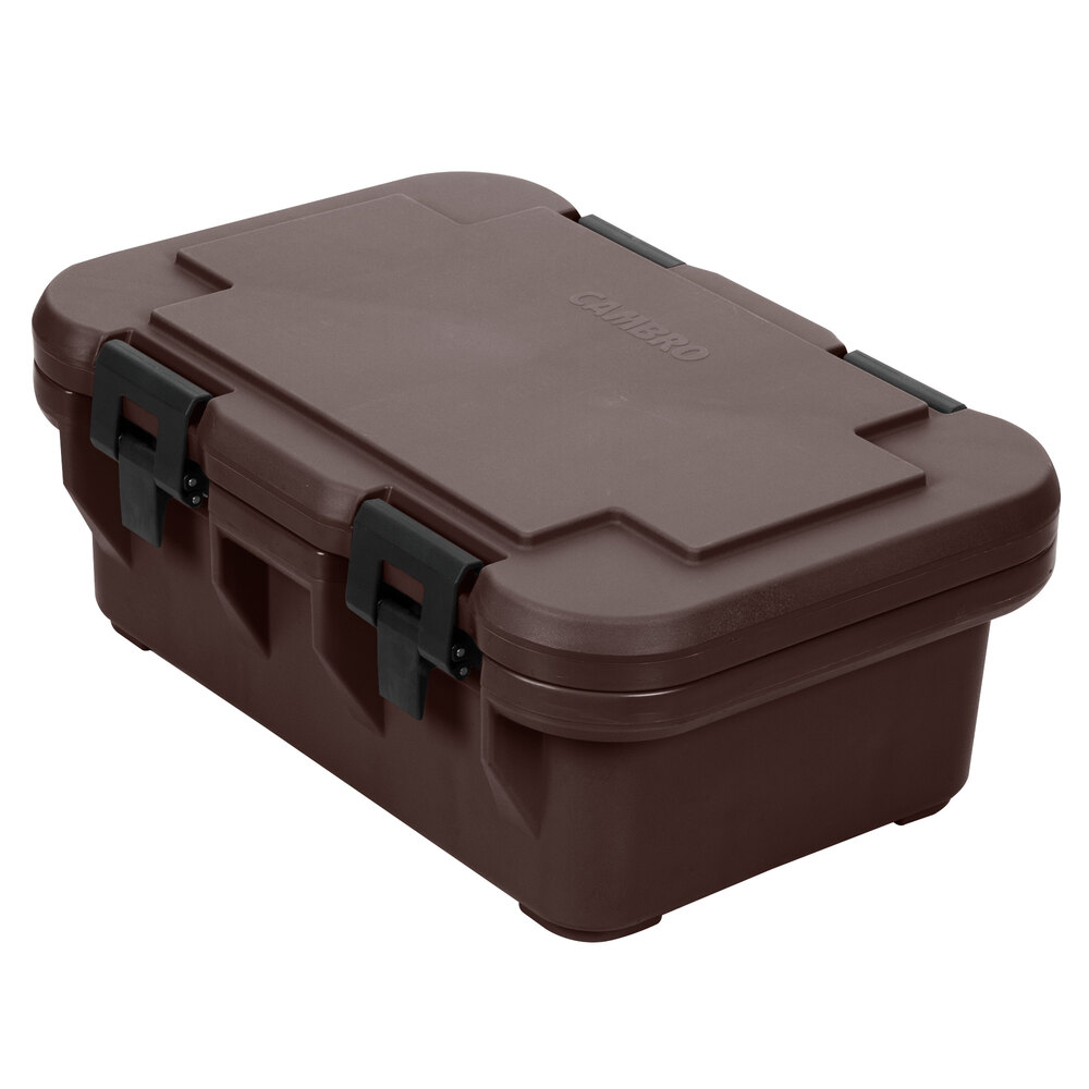 Cambro UPCS160131 Camcarrier® S-Series® Dark Brown Top Loading 6" Deep Insulated Food Pan Carrier