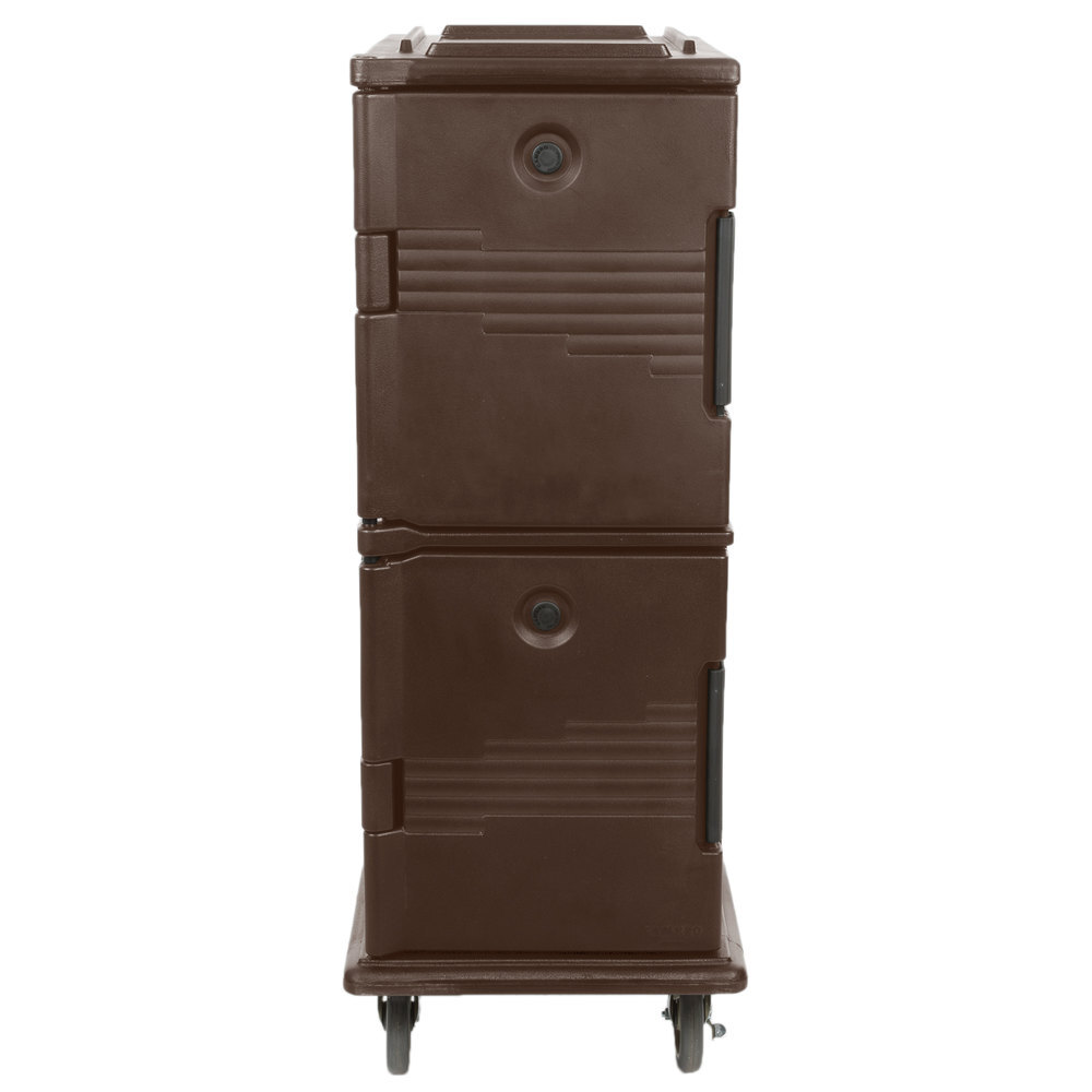 Cambro UPC800131 Ultra Camcart® Dark Brown Insulated Food Pan Carrier - Holds 12 Pans