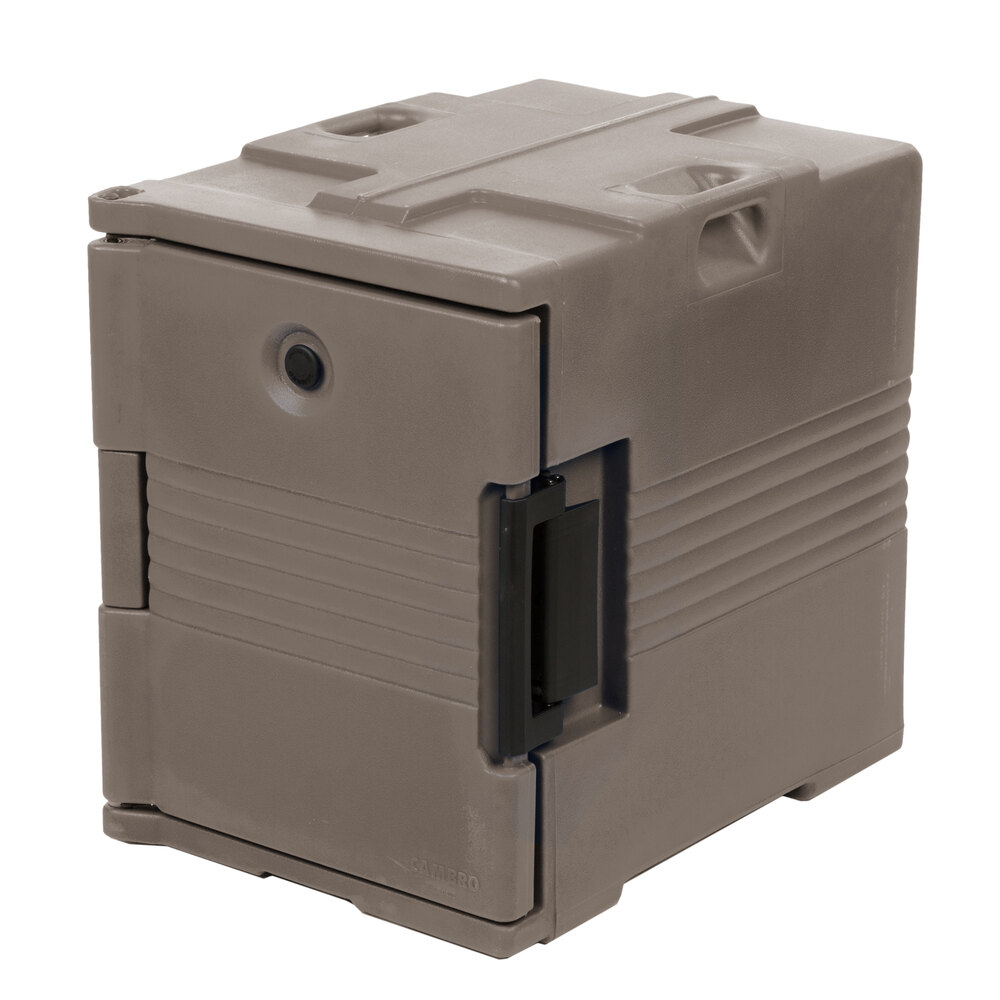 Cambro Ultra Pan Carrier® Granite Sand Front Loading Insulated Food Pan Carrier - 6 Full-Size Pan Max Capacity