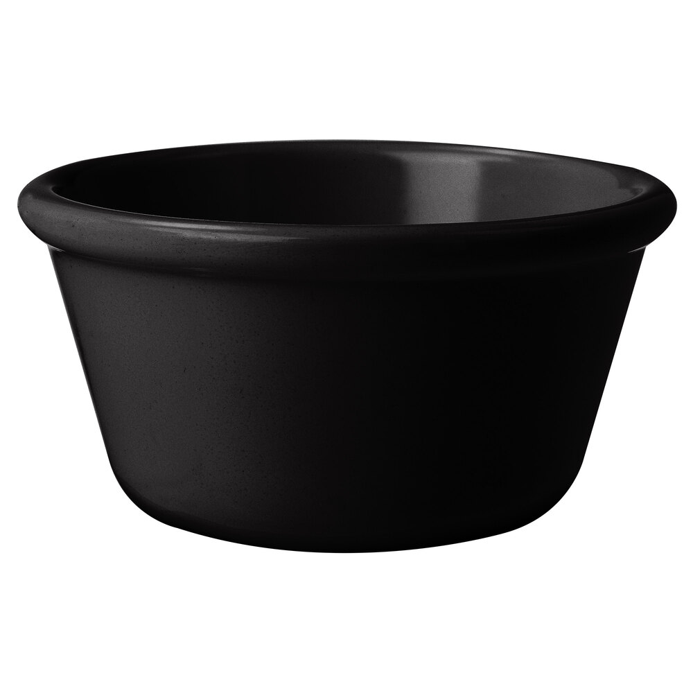 GET RM-400-BK 4 oz. Black Smooth Melamine Ramekin - 48/Case
