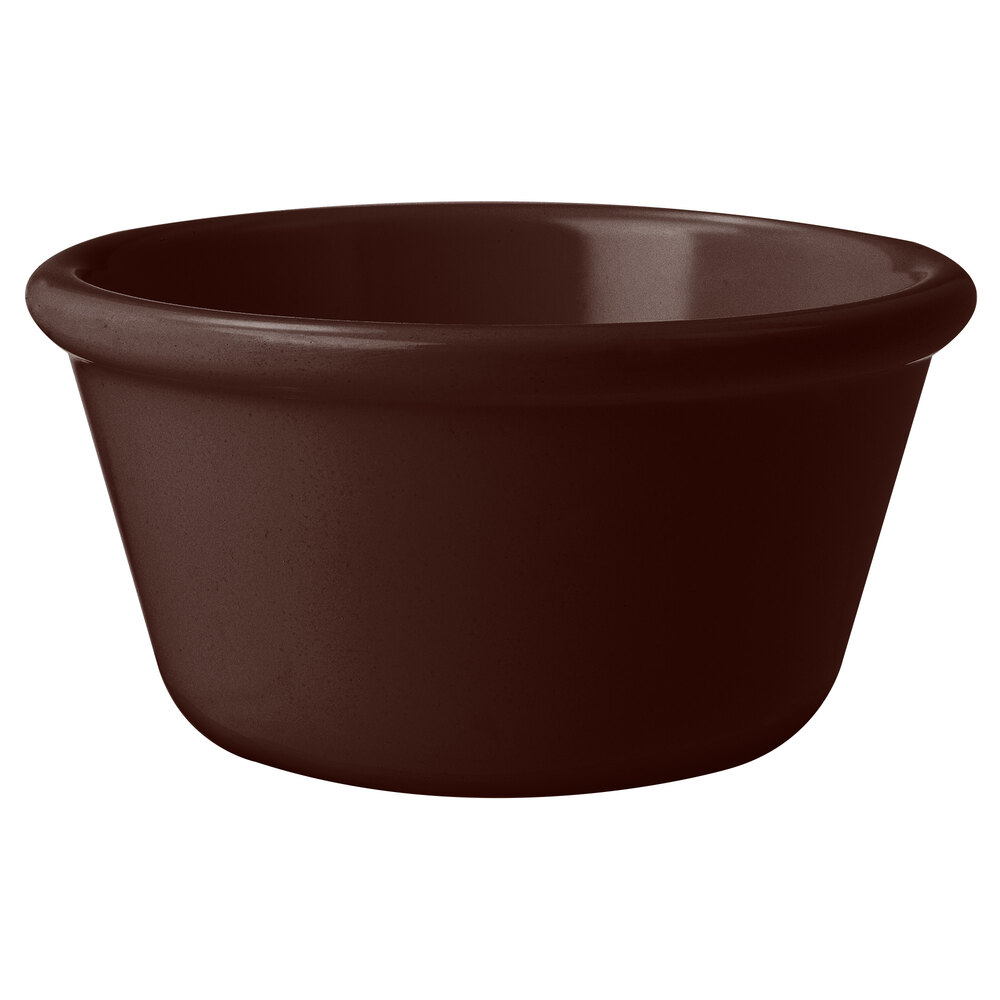 GET RM-388-BR 3 oz. Brown Smooth Melamine Ramekin - 48/Case