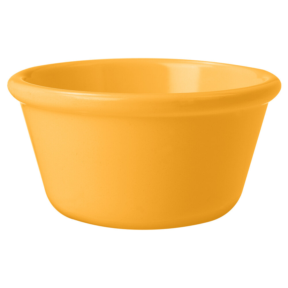 GET RM-388-TY 3 oz. Tropical Yellow Smooth Melamine Ramekin - 48/Case