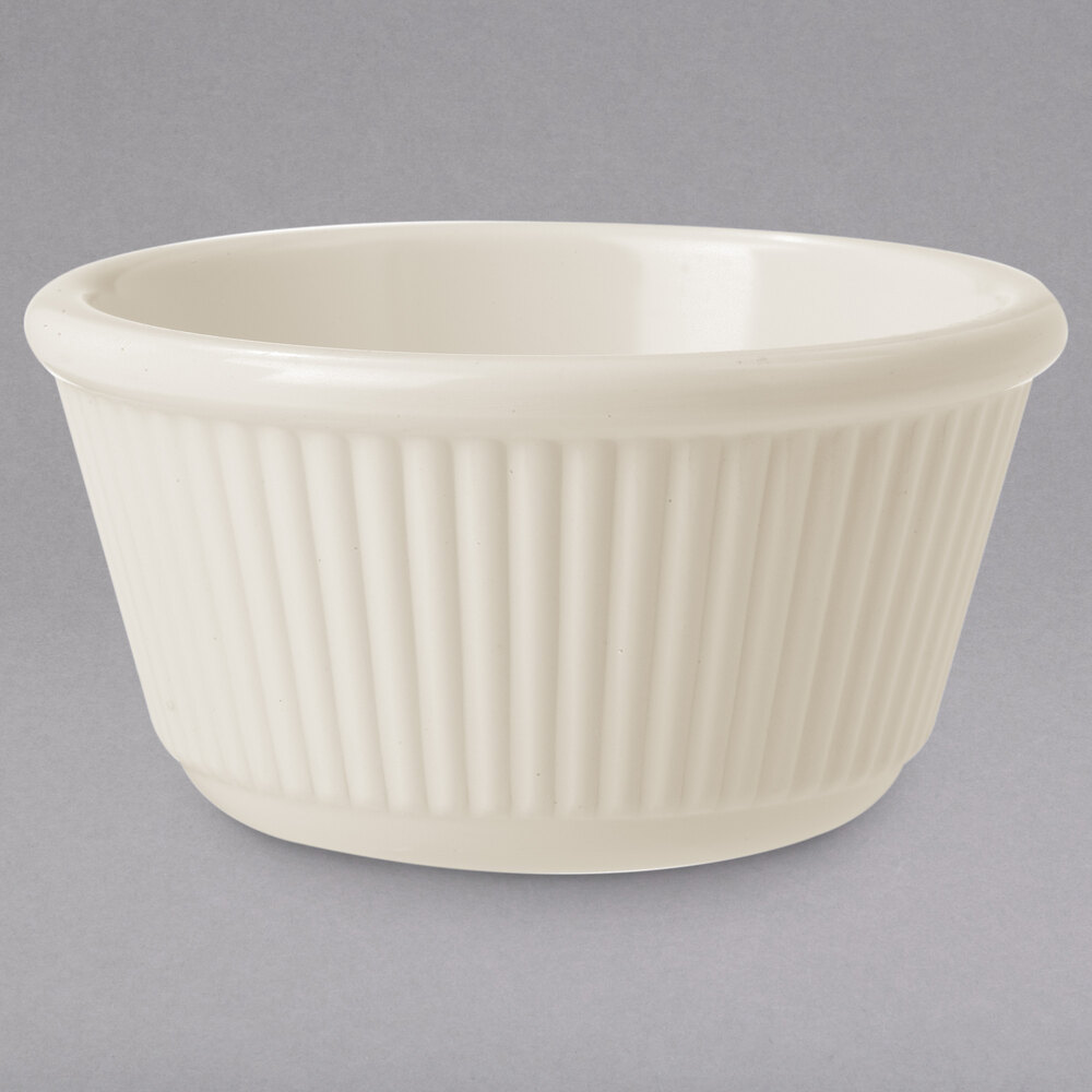 GET RM-401-IV 4 oz. Ivory Fluted Melamine Ramekin - 48/Case