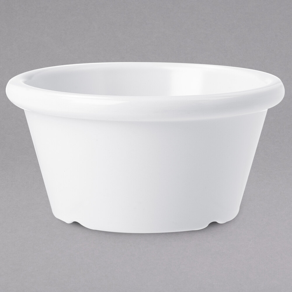 GET S-660-W 6 oz. White Smooth Melamine Ramekin - 48/Case