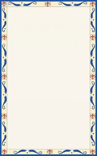 Choice 8 1/2" x 14" Menu Paper - Mediterranean Border Middle Insert - 100/Pack