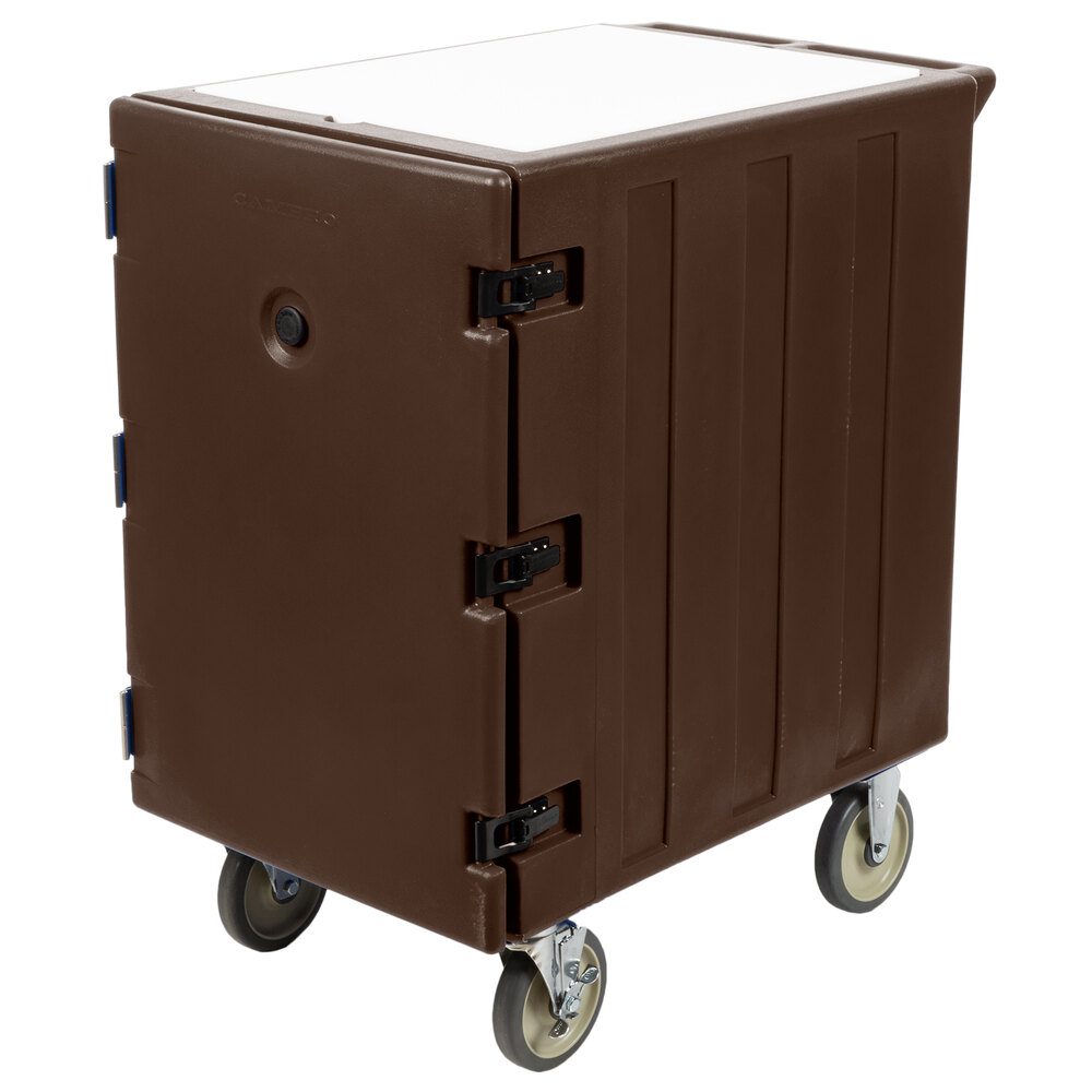 Cambro 1826LBC131 Camcart® Dark Brown Single Compartment Mobile Cart for 18" x 26" Food Storage Boxes
