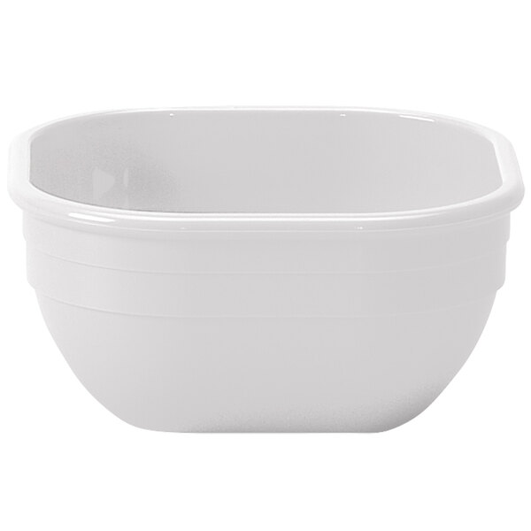 Cambro 10CW148 Camwear® 9.4 oz. White Square Polycarbonate Bowl - 48/Case