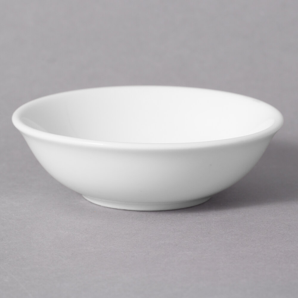 10 Strawberry Street WTR-3SAU Whittier 2 oz. White Porcelain Sauce Dish - 24/Case