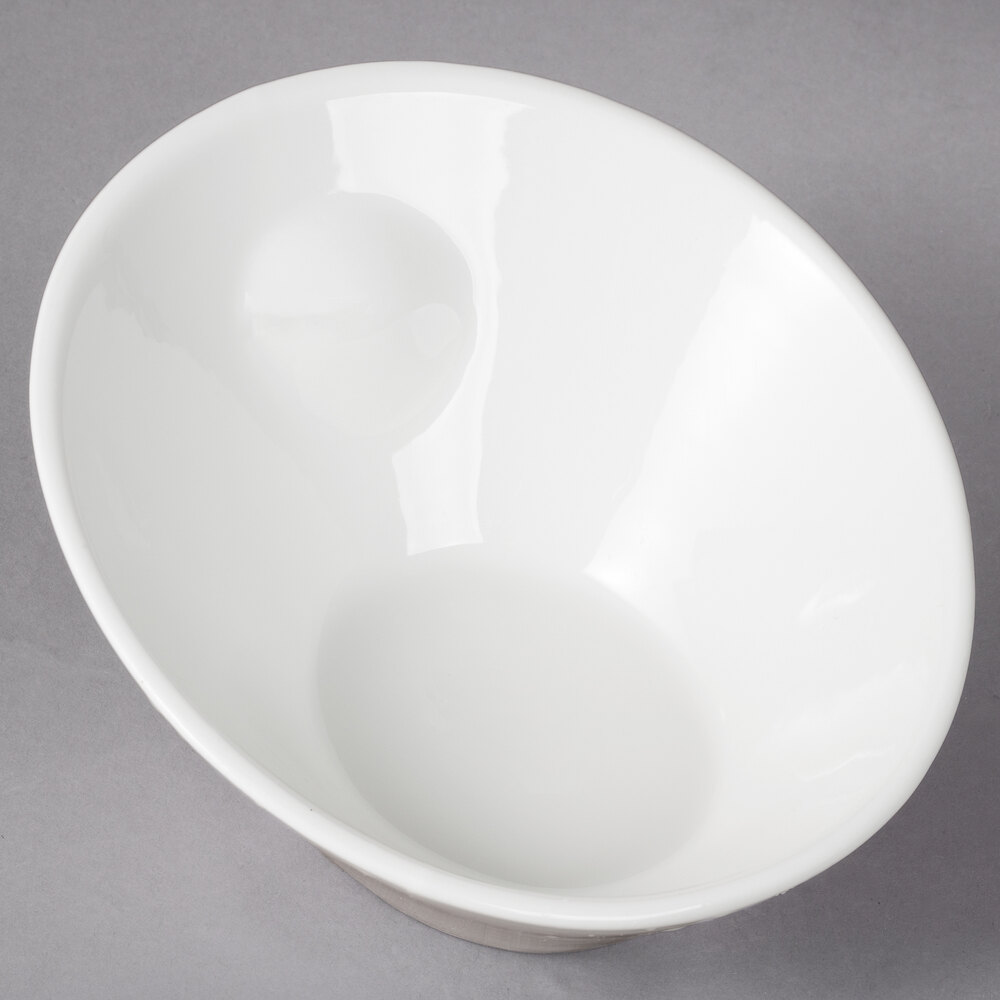 10 Strawberry Street WTR-7PNCHBWL Whittier 6 oz. White Porcelain Pinch Bowl - 36/Case