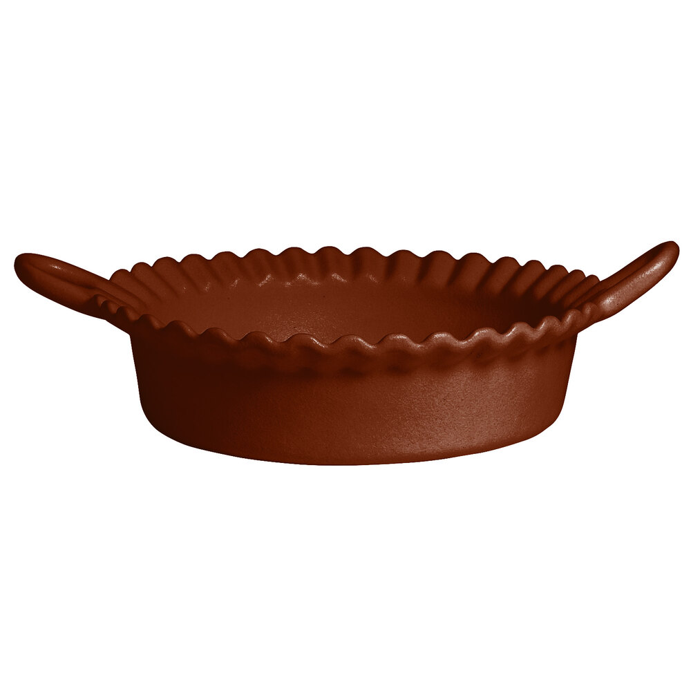 G.E.T. Enterprises CZ002CH Bugambilia 1.6 Qt. Classic Textured Finish Chocolate Resin-Coated Aluminum Deep Mexican Cazuela