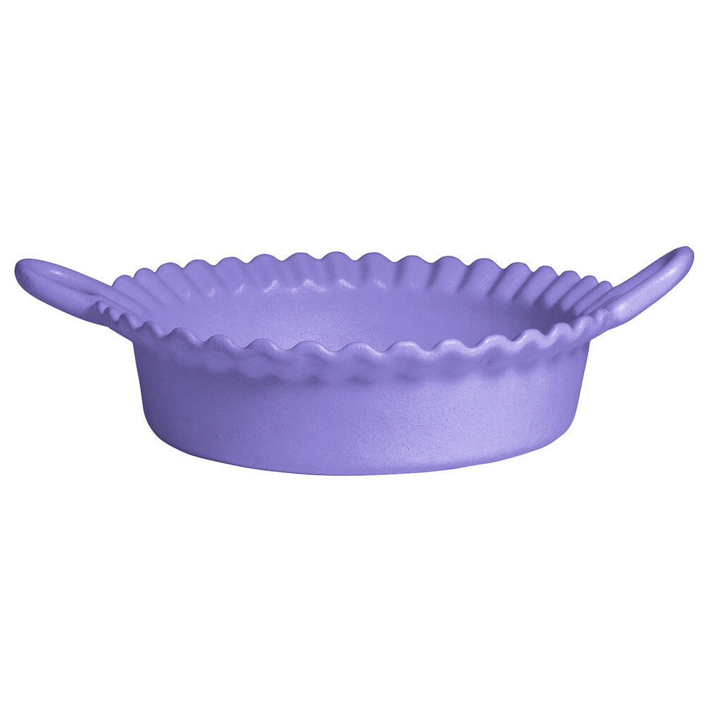 G.E.T. Enterprises CZ002LV Bugambilia 1.6 Qt. Classic Textured Finish Lavender Resin-Coated Aluminum Deep Mexican Cazuela