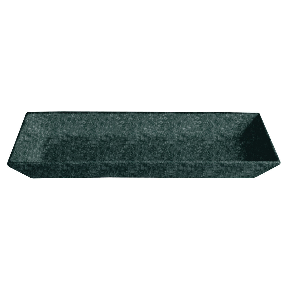 G.E.T. Enterprises BUDS13J Bugambilia 17" x 8 1/8" Classic Textured Finish Jade Granite Resin-Coated Aluminum Medium Deep Rectangular Platter