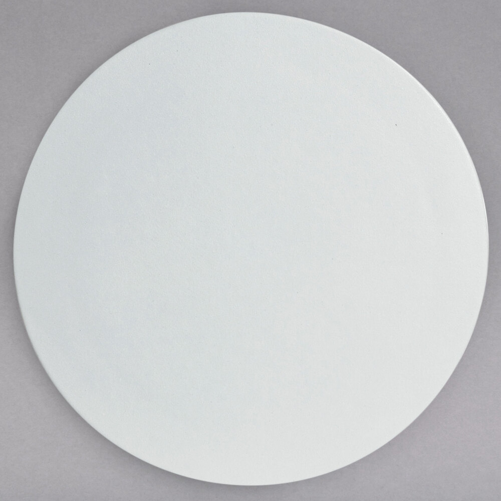 G.E.T. Enterprises DR002-MOD-WW Bugambilia 14 1/4" Smooth MOD Finish White Resin-Coated Aluminum Small Round Disc