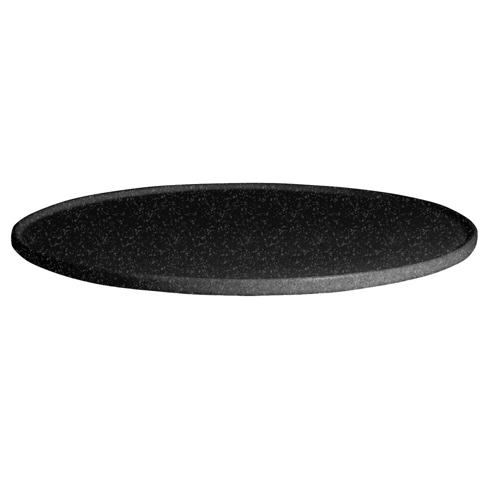G.E.T. Enterprises DR201GB Bugambilia 12 3/16" Classic Textured Finish Black Granite Resin-Coated Aluminum Deep XS Round Disc with Rim