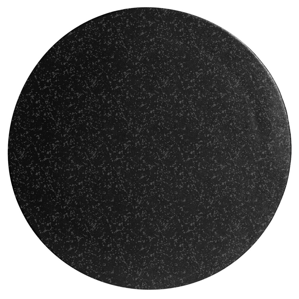 G.E.T. Enterprises DR003-MOD-GB Bugambilia 15 3/4" Smooth MOD Finish Black Granite Resin-Coated Aluminum Medium Round Disc