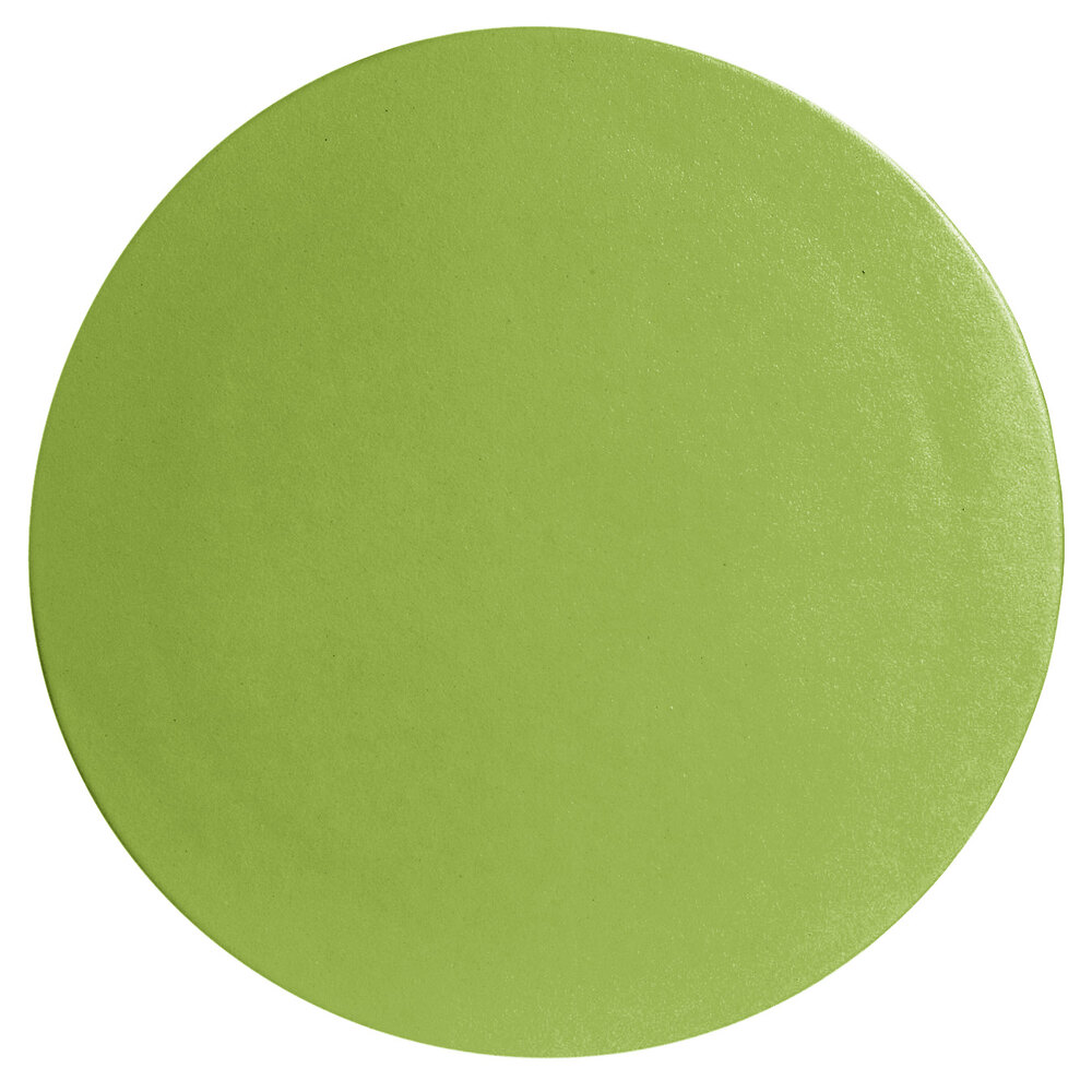 G.E.T. Enterprises DR003-MOD-LM Bugambilia 15 3/4" Smooth MOD Finish Lime Resin-Coated Aluminum Medium Round Disc