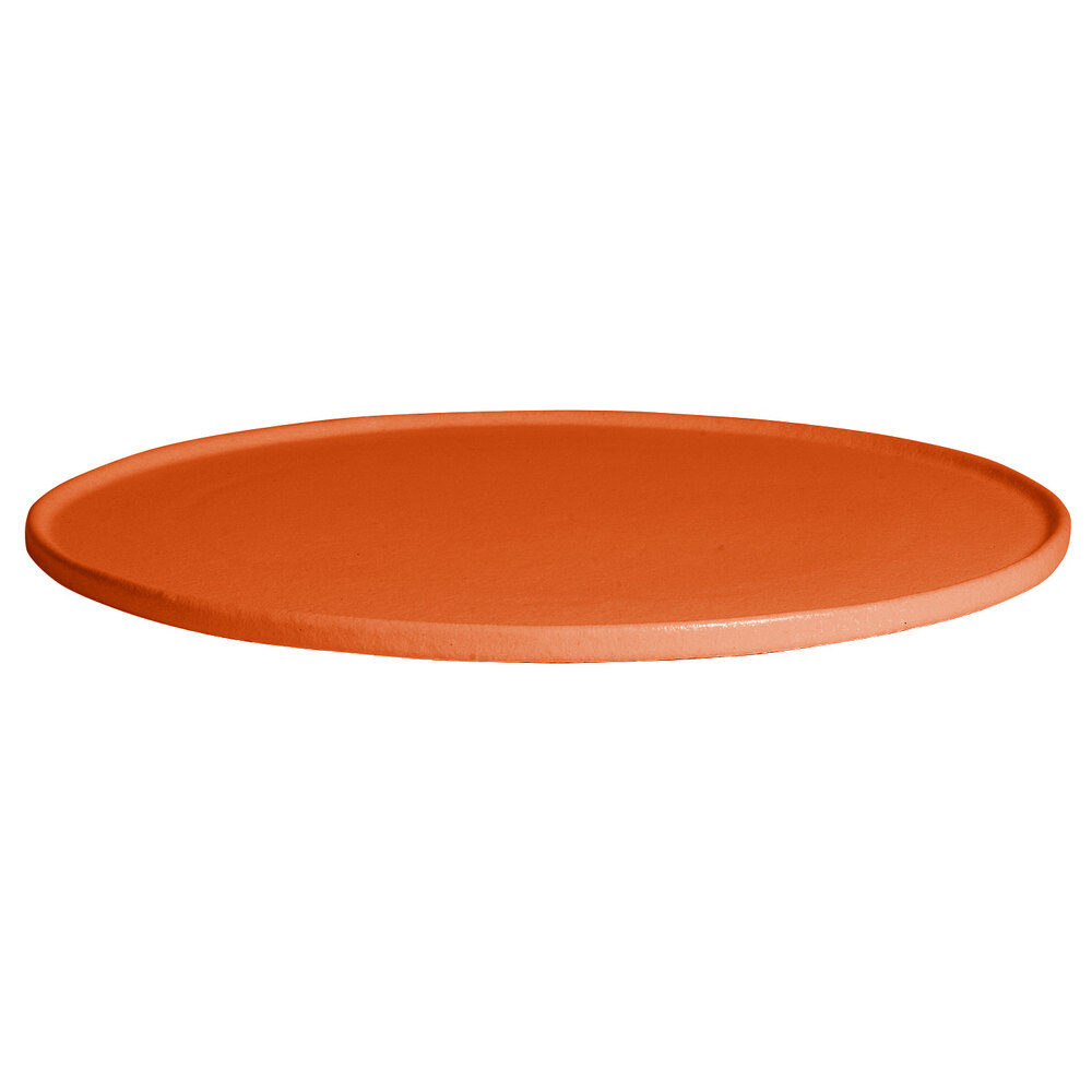 G.E.T. Enterprises DR201-MOD-TG Bugambilia 12 3/16" Smooth MOD Finish Tangerine Resin-Coated Aluminum Deep XS Round Disc with Rim