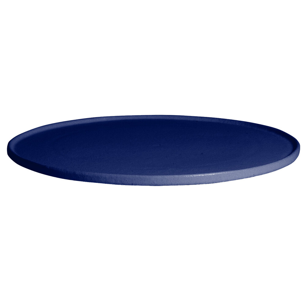 G.E.T. Enterprises DR202PC Bugambilia 14 5/16" Classic Textured Finish Pacific Blue Resin-Coated Aluminum Small Round Disc with Rim