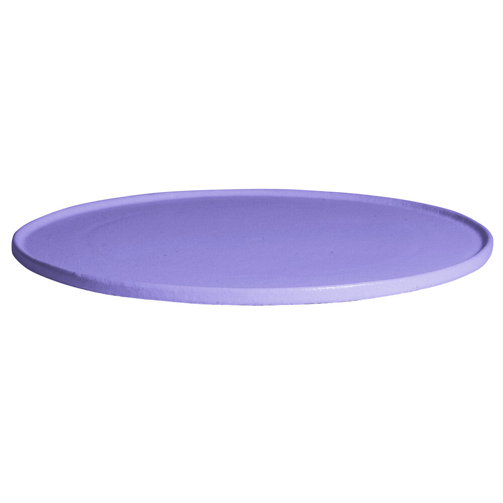G.E.T. Enterprises DR202LV Bugambilia 14 5/16" Classic Textured Finish Lavender Resin-Coated Aluminum Small Round Disc with Rim