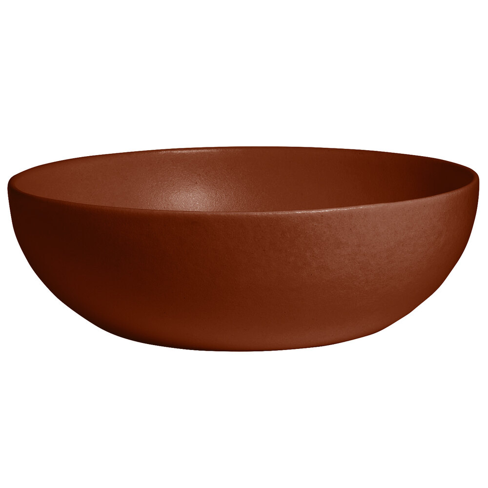 G.E.T. Enterprises BRD18CH Bugambilia 15.9 Qt. Classic Textured Finish Chocolate Resin-Coated Aluminum Extra Large Deep Round Bowl