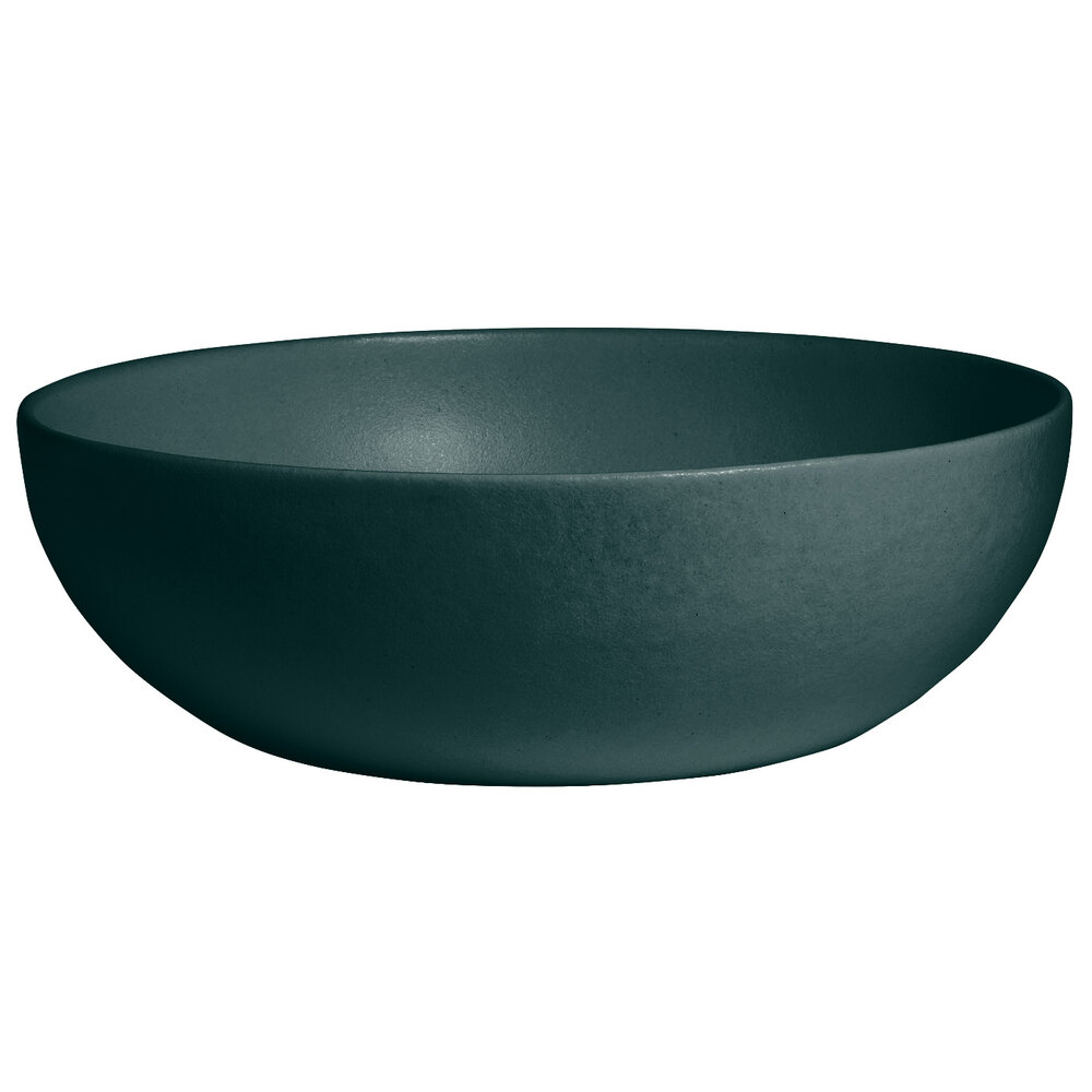 G.E.T. Enterprises BRD18FT Bugambilia 15.9 Qt. Classic Textured Finish Forest Green Resin-Coated Aluminum Extra Large Deep Round Bowl