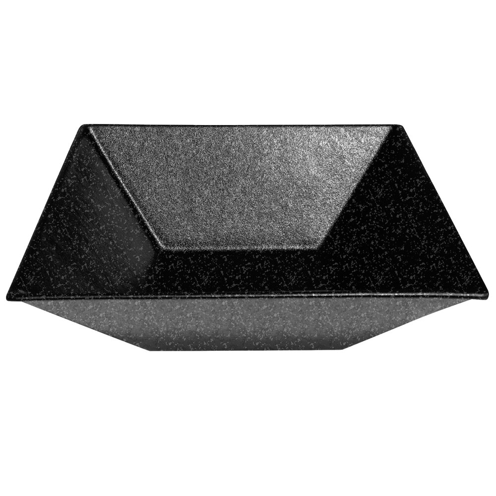 G.E.T. Enterprises BSD16GB Bugambilia 13.5 Qt. Classic Textured Finish Black Granite Resin-Coated Aluminum XL Deep Square Bowl
