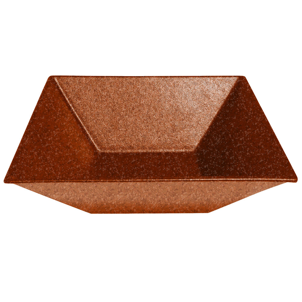 G.E.T. Enterprises BSD16T Bugambilia 13.5 Qt. Classic Textured Finish Terracotta Resin-Coated Aluminum XL Deep Square Bowl