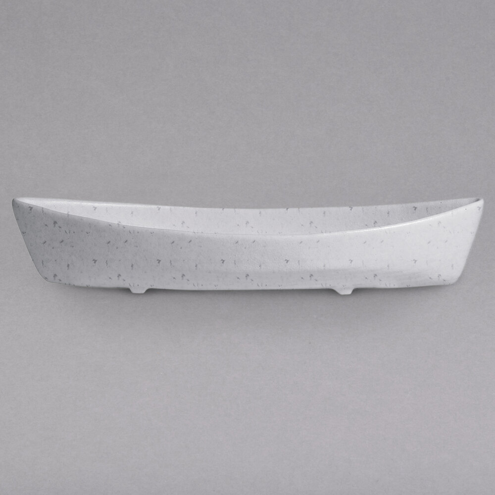 G.E.T. Enterprises BT031MW Bugambilia 6.9 Qt. Classic Textured Finish Marble White Granite Resin-Coated Aluminum Deep Boat