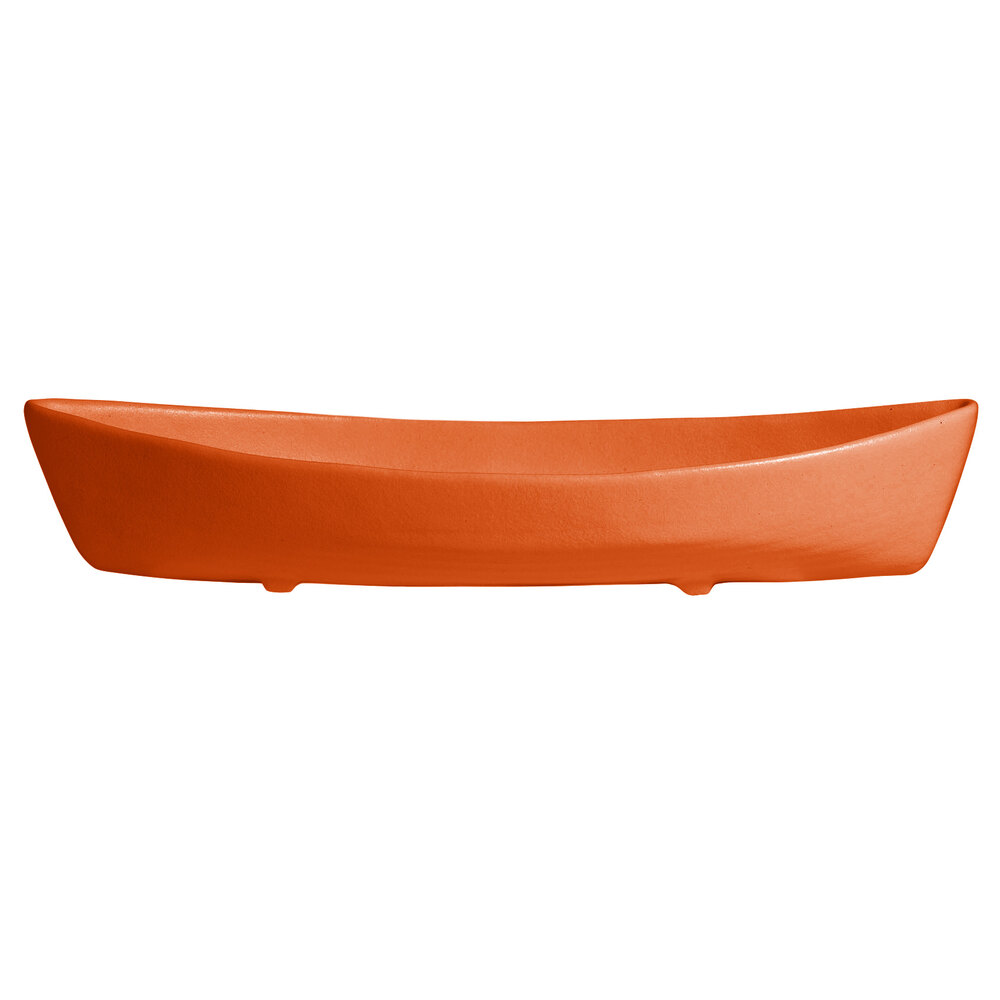 G.E.T. Enterprises BT031-MOD-TG Bugambilia 6.9 Qt. Smooth MOD Finish Tangerine Resin-Coated Aluminum Deep Boat