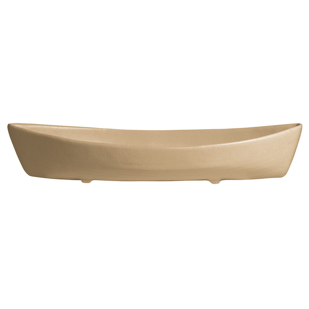 G.E.T. Enterprises BT031LT Bugambilia 6.9 Qt. Classic Textured Finish Latte Resin-Coated Aluminum Deep Boat