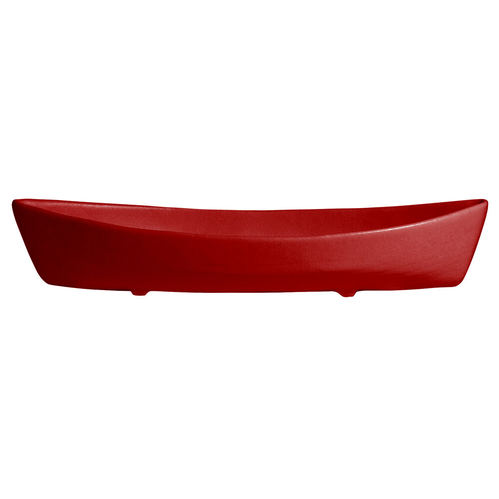 G.E.T. Enterprises BT031FR Bugambilia 6.9 Qt. Classic Textured Finish Fire Red Resin-Coated Aluminum Deep Boat