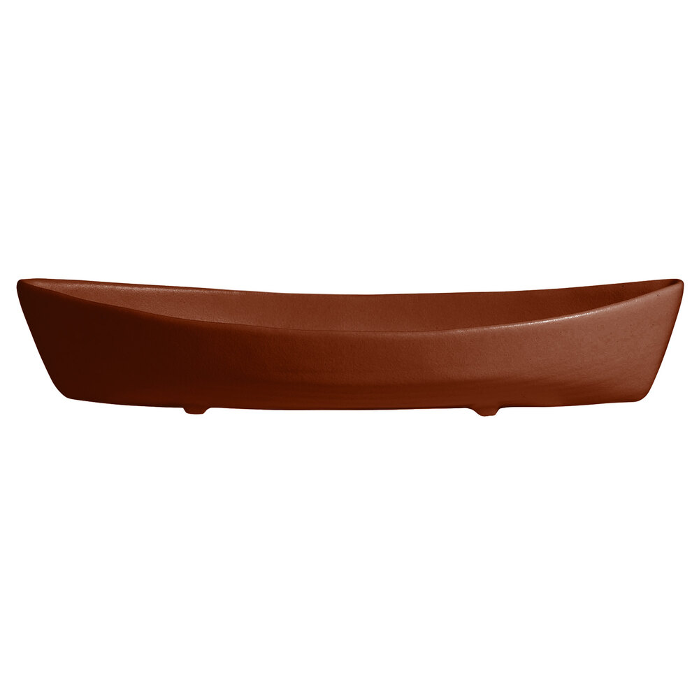 G.E.T. Enterprises BT031CH Bugambilia 6.9 Qt. Classic Textured Finish Chocolate Resin-Coated Aluminum Deep Boat