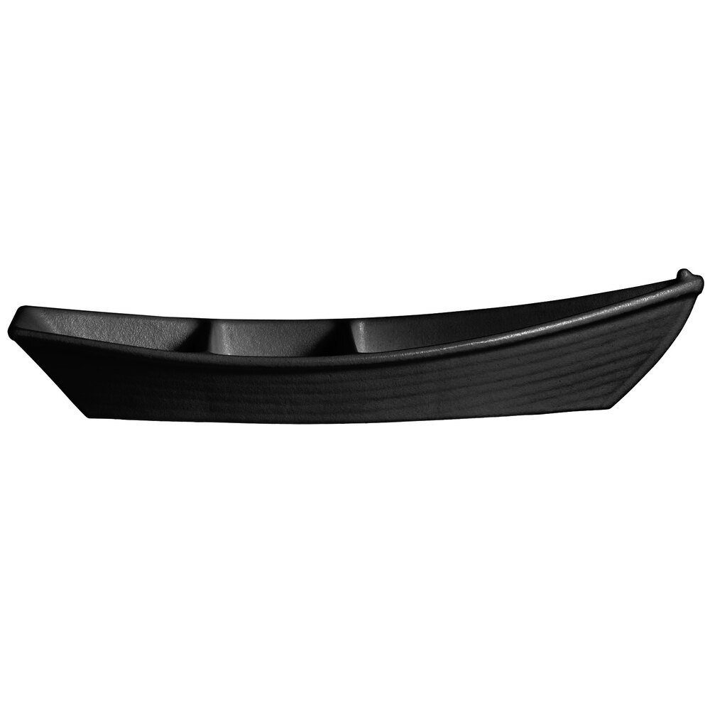 G.E.T. Enterprises BT320-MOD-BB Bugambilia 3.6 Qt. Smooth MOD Finish Black Resin-Coated Aluminum Deep Boat with Dividers