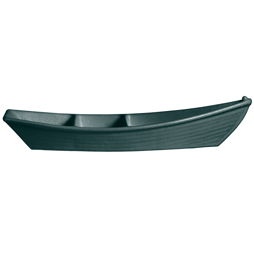G.E.T. Enterprises BT320-MOD-FT Bugambilia 3.6 Qt. Smooth MOD Finish Forest Green Resin-Coated Aluminum Deep Boat with Dividers