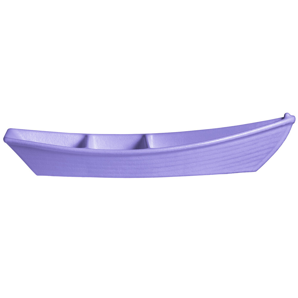 G.E.T. Enterprises BT320LV Bugambilia 3.6 Qt. Classic Textured Finish Lavender Resin-Coated Aluminum Deep Boat with Dividers