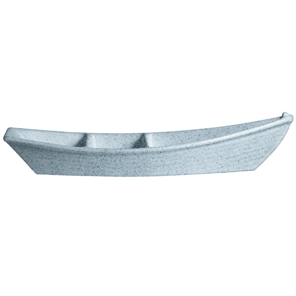 G.E.T. Enterprises BT320SB Bugambilia 3.6 Qt. Classic Textured Finish Sky Blue Granite Resin-Coated Aluminum Deep Boat with Dividers