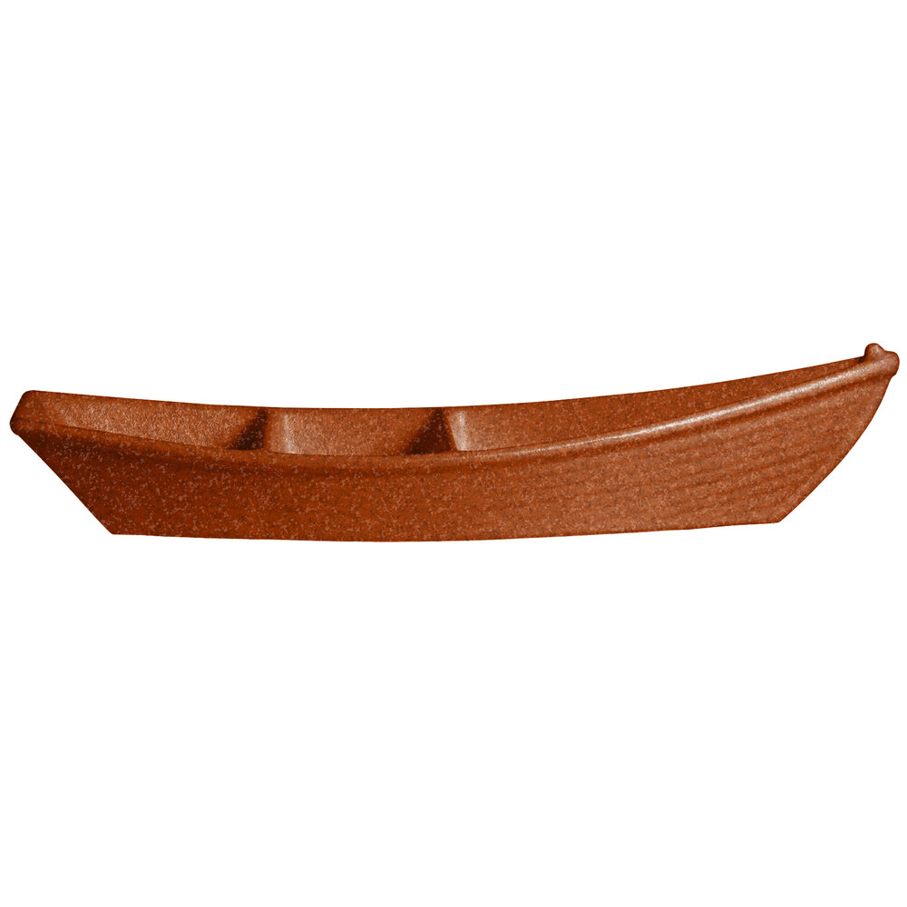 G.E.T. Enterprises BT320T Bugambilia 3.6 Qt. Classic Textured Finish Terracotta Resin-Coated Aluminum Deep Boat with Dividers