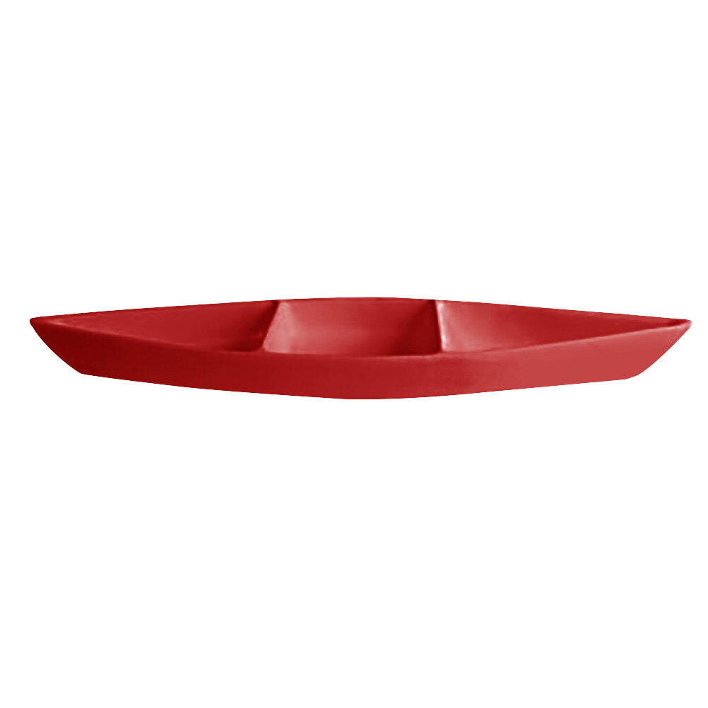 G.E.T. Enterprises BT319CB Bugambilia 6.9 Qt. Classic Textured Finish Cranberry Resin-Coated Aluminum Deep Boat with Dividers