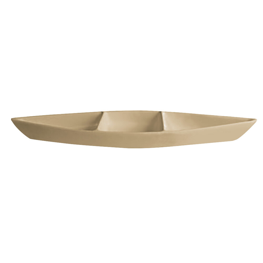 G.E.T. Enterprises BT319-MOD-LT Bugambilia 6.9 Qt. Smooth MOD Finish Latte Resin-Coated Aluminum Deep Boat with Dividers