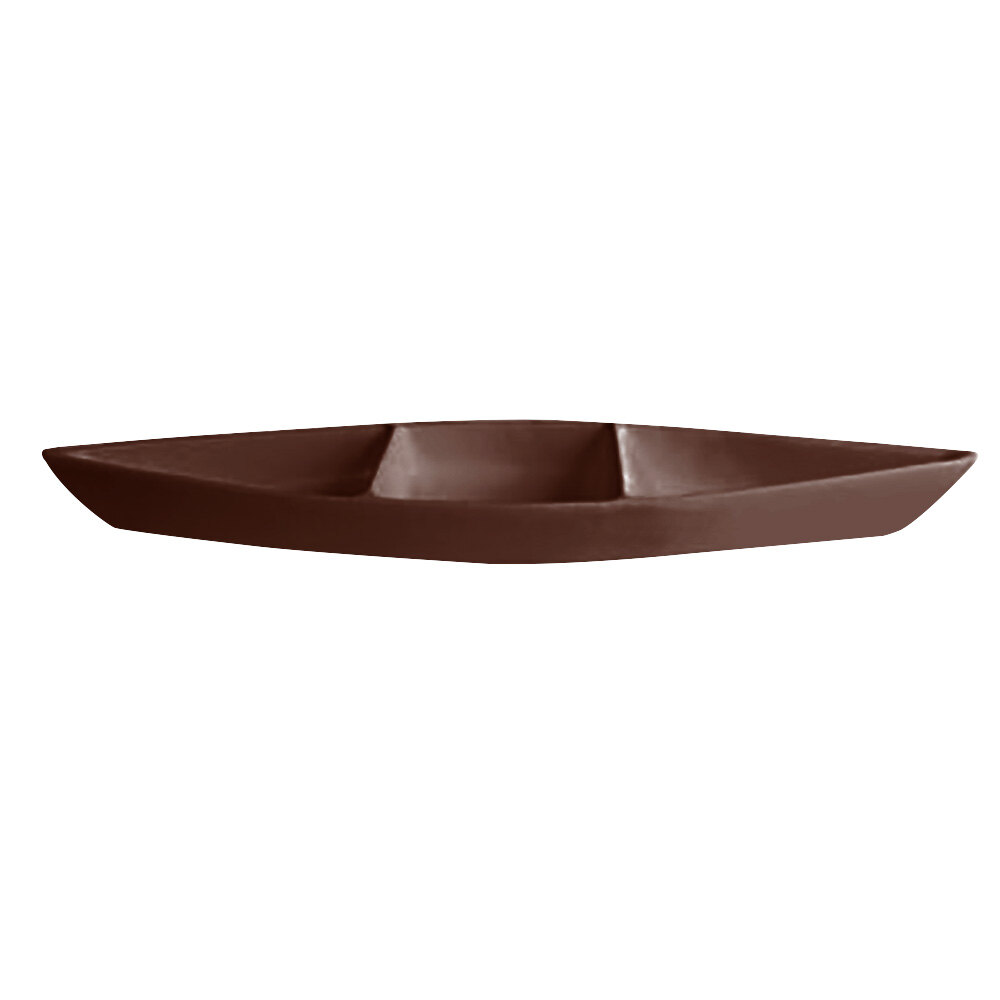 G.E.T. Enterprises BT319-MOD-MC Bugambilia 6.9 Qt. Smooth MOD Finish Mocha Resin-Coated Aluminum Deep Boat with Dividers