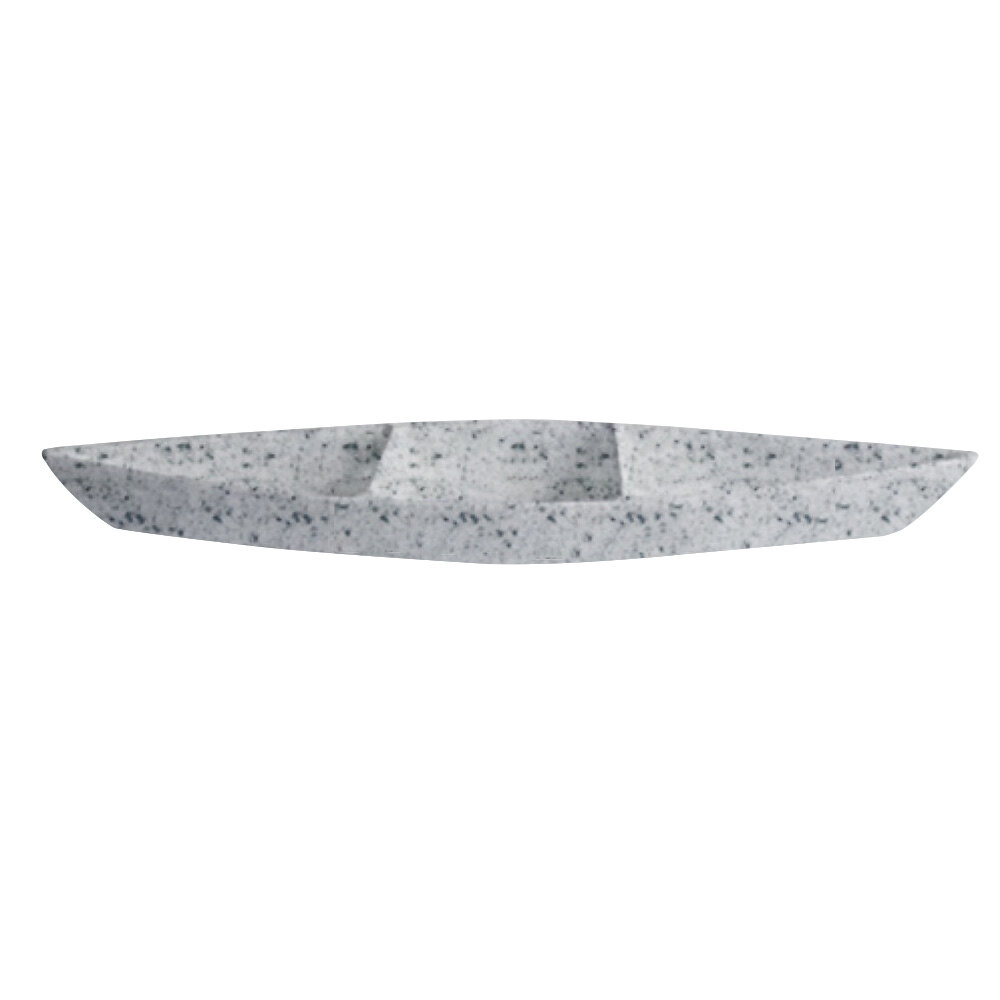 G.E.T. Enterprises BT319-MOD-G Bugambilia 6.9 Qt. Smooth MOD Finish Grey Granite Resin-Coated Aluminum Deep Boat with Dividers