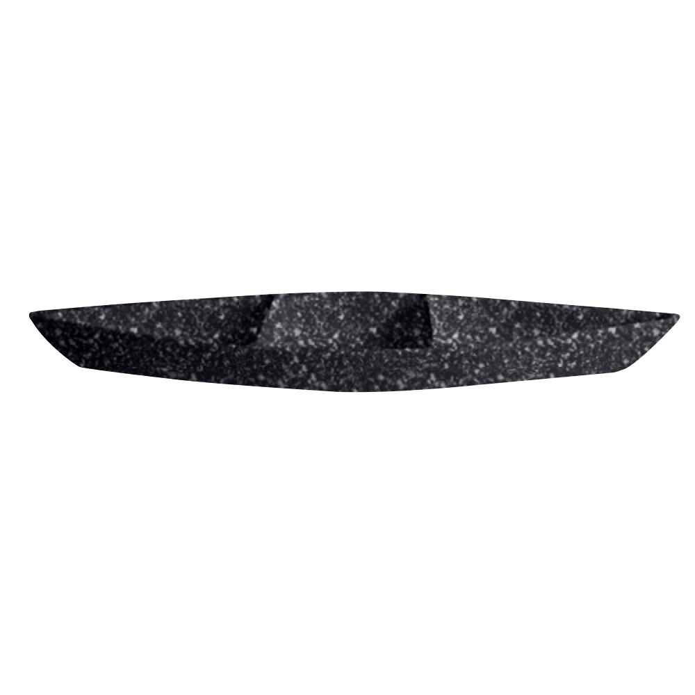 G.E.T. Enterprises BT319GB Bugambilia 6.9 Qt. Classic Textured Finish Black Granite Resin-Coated Aluminum Deep Boat with Dividers