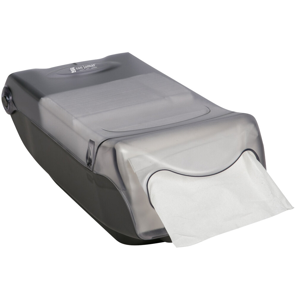 San Jamar H5004CL Mini Interfold Venue Countertop Napkin Dispenser - Clear
