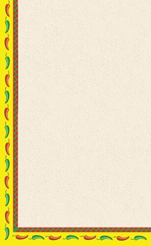 Choice 8 1/2" x 14" Menu Paper - Southwest Themed Mariachi Design Left Insert - 100/Pack