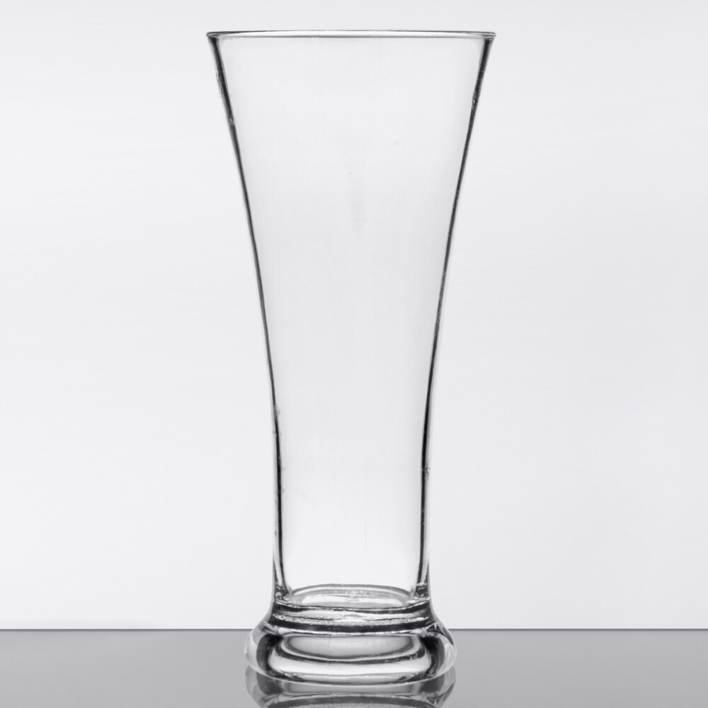 GET P-12-1-CL 12 oz. Customizable SAN Plastic Flared Pilsner Glass - 24/Case