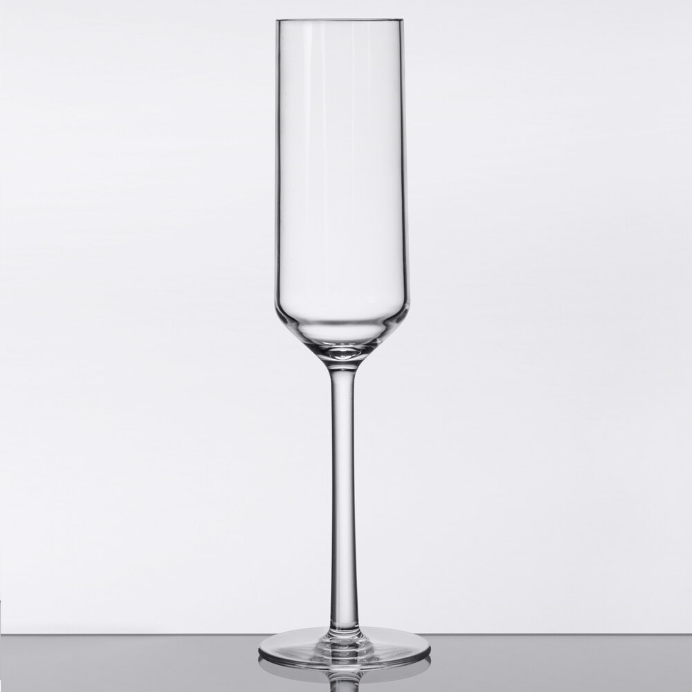 GET SW-1462-CL Via 6 oz. Customizable Tritan™ Plastic Champagne Flute - 24/Case