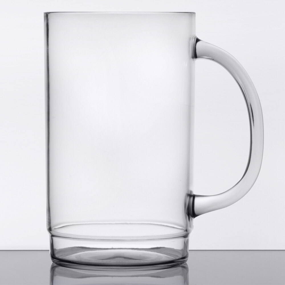G.E.T. 00083-1-SAN-CL 20 oz. Customizable SAN Plastic Beer Mug - 24/Case
