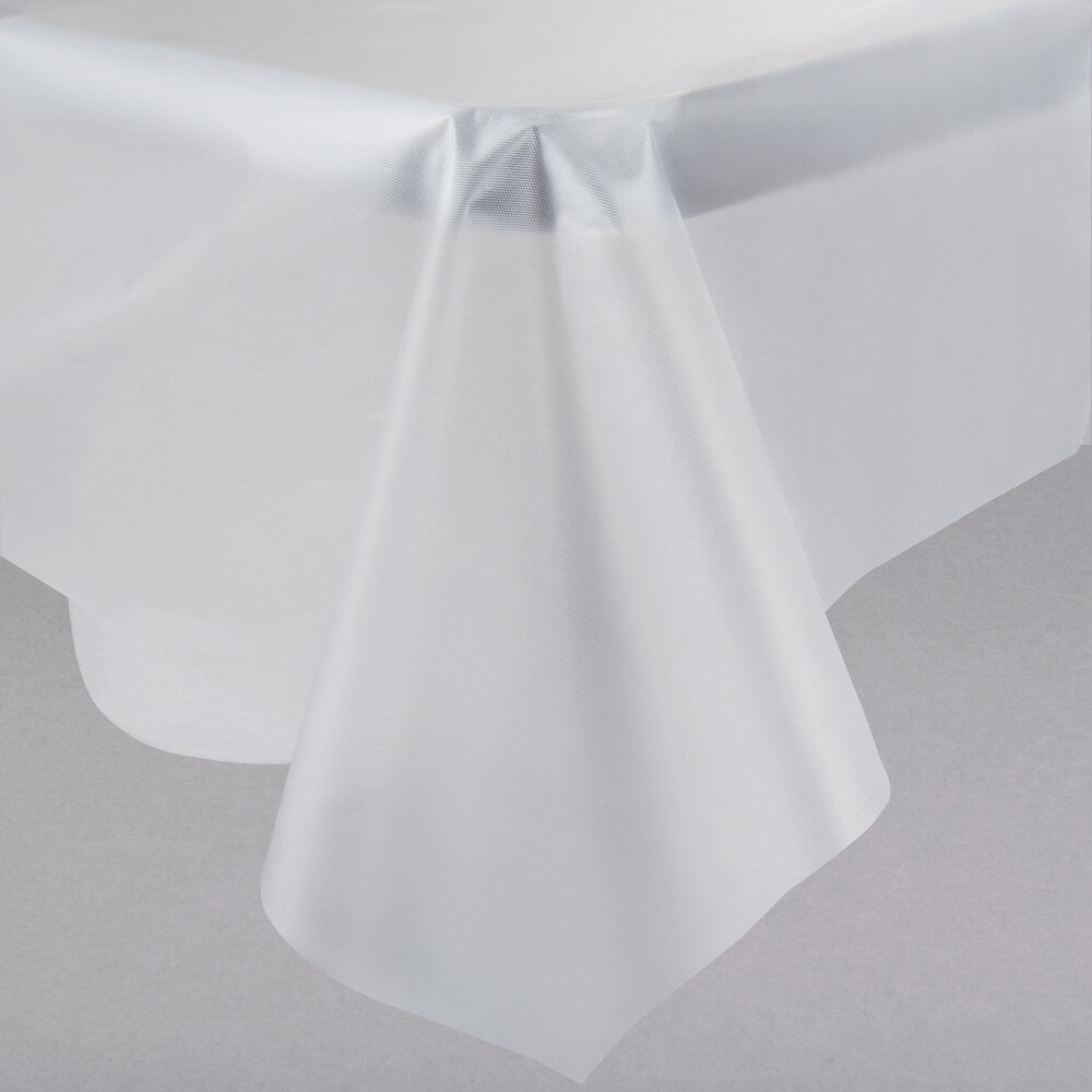 Creative Converting 01320B 54" x 108" Clear Disposable Plastic Table Cover